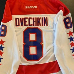 Reebok #8 OVECHKIN NHL WASHINGTON CAPITALS Mens size L Jersey NWOT